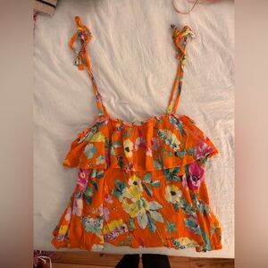 Cute Tropical Flowy Tank